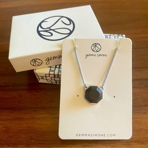 Gemma Simone Matte Black Gem Necklace